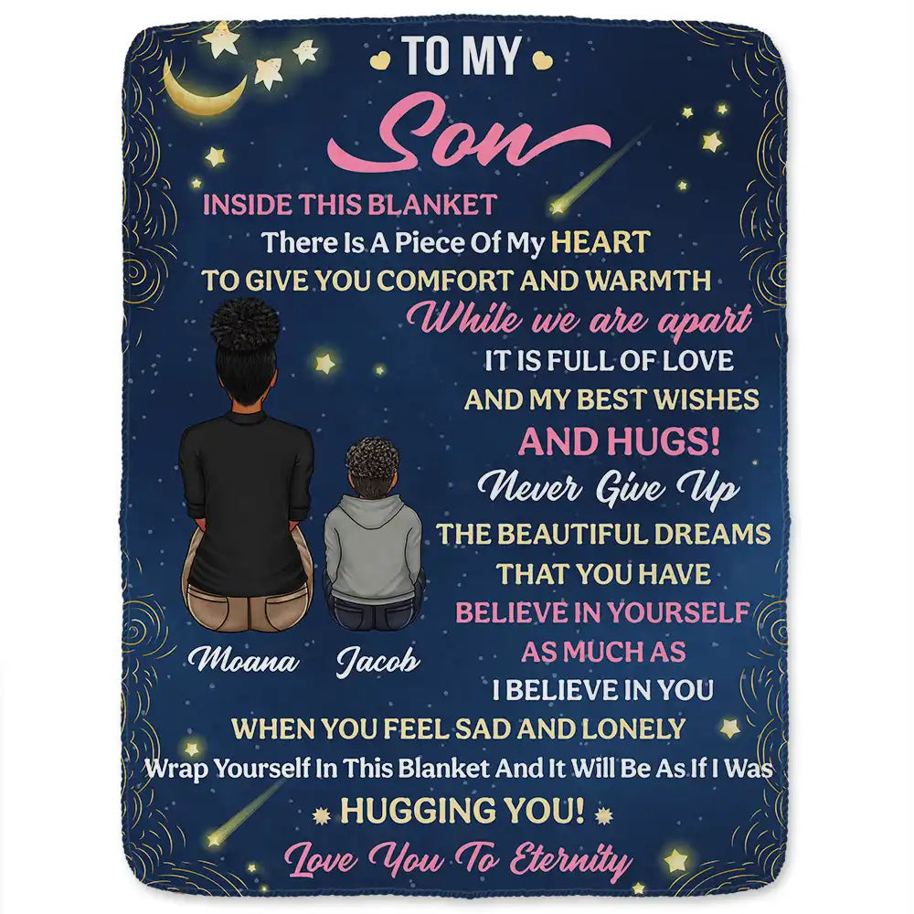 Gift For Daughter, Son, Kids - When You Feel Sad And Lonely Wrap Youself In This Blanket - Personalized Fleece Blanket, Sherpa Blanket