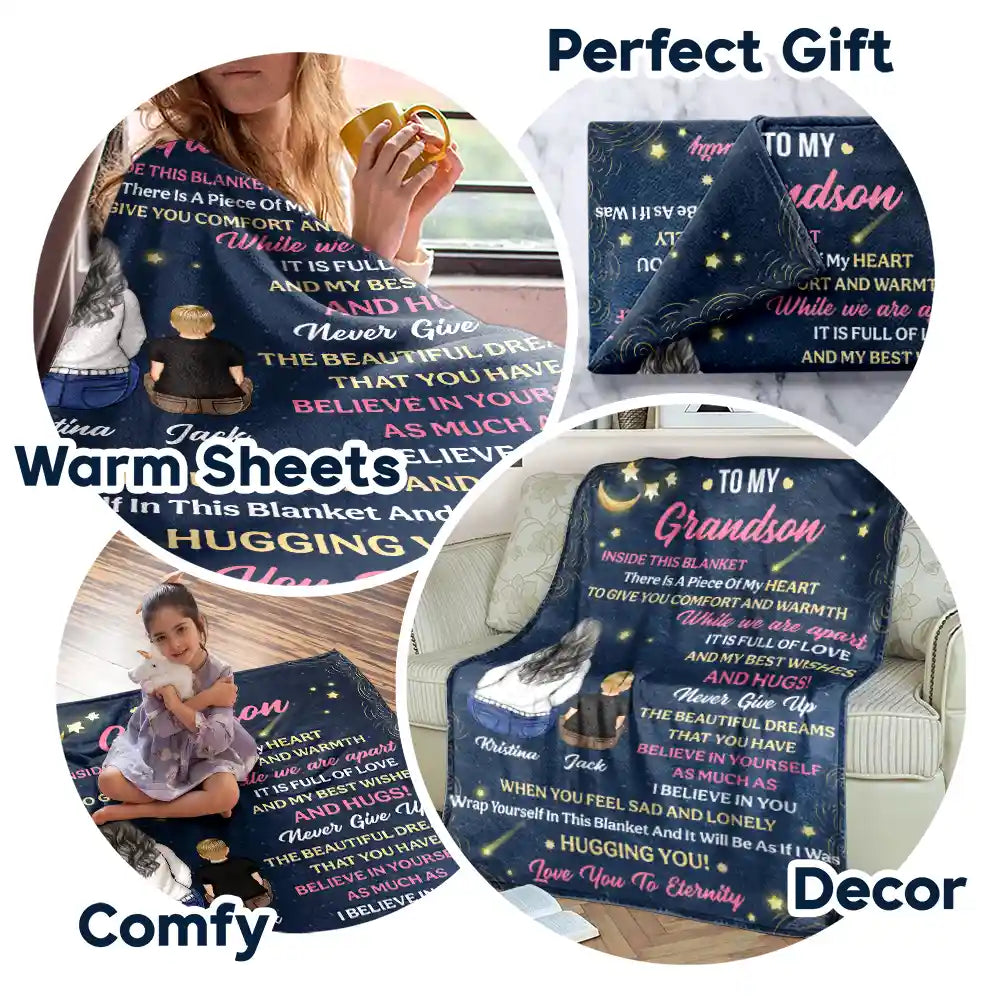 Gift For Daughter, Son, Kids - When You Feel Sad And Lonely Wrap Youself In This Blanket - Personalized Fleece Blanket, Sherpa Blanket