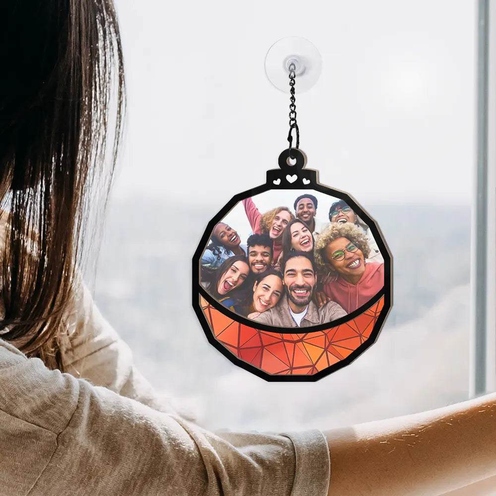 Gift For Bestie, Gift For Sisters, Family - Custom Photo Besties Friends Sisters Family - Personalized Window Hanging Suncatcher Ornament