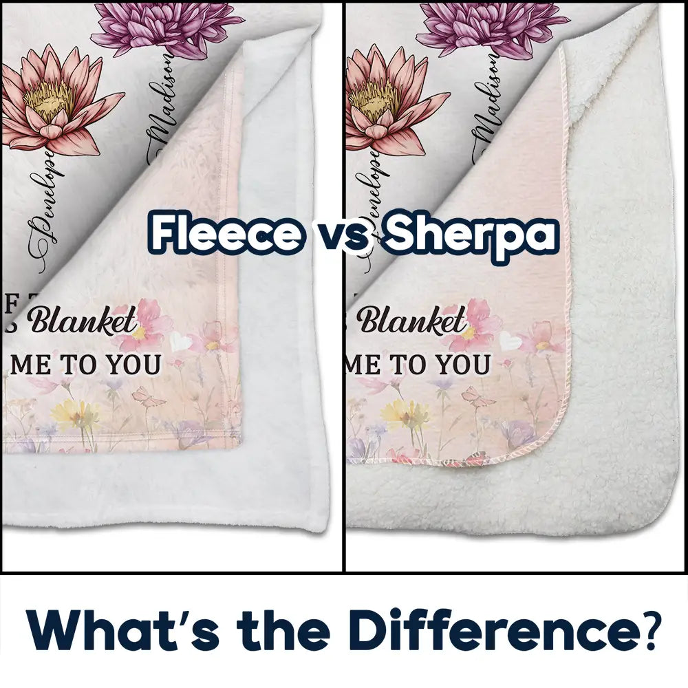 Gift For Bestie, Gift For Sisters - Sisters Besties Are Different Flowers From The Same Garden - Personalized Fleece Blanket, Sherpa Blanket