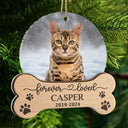 Pet Lovers - Christmas Custom Photo Memorial Forever Loved - Personalized 2-Layered Mix Ornament