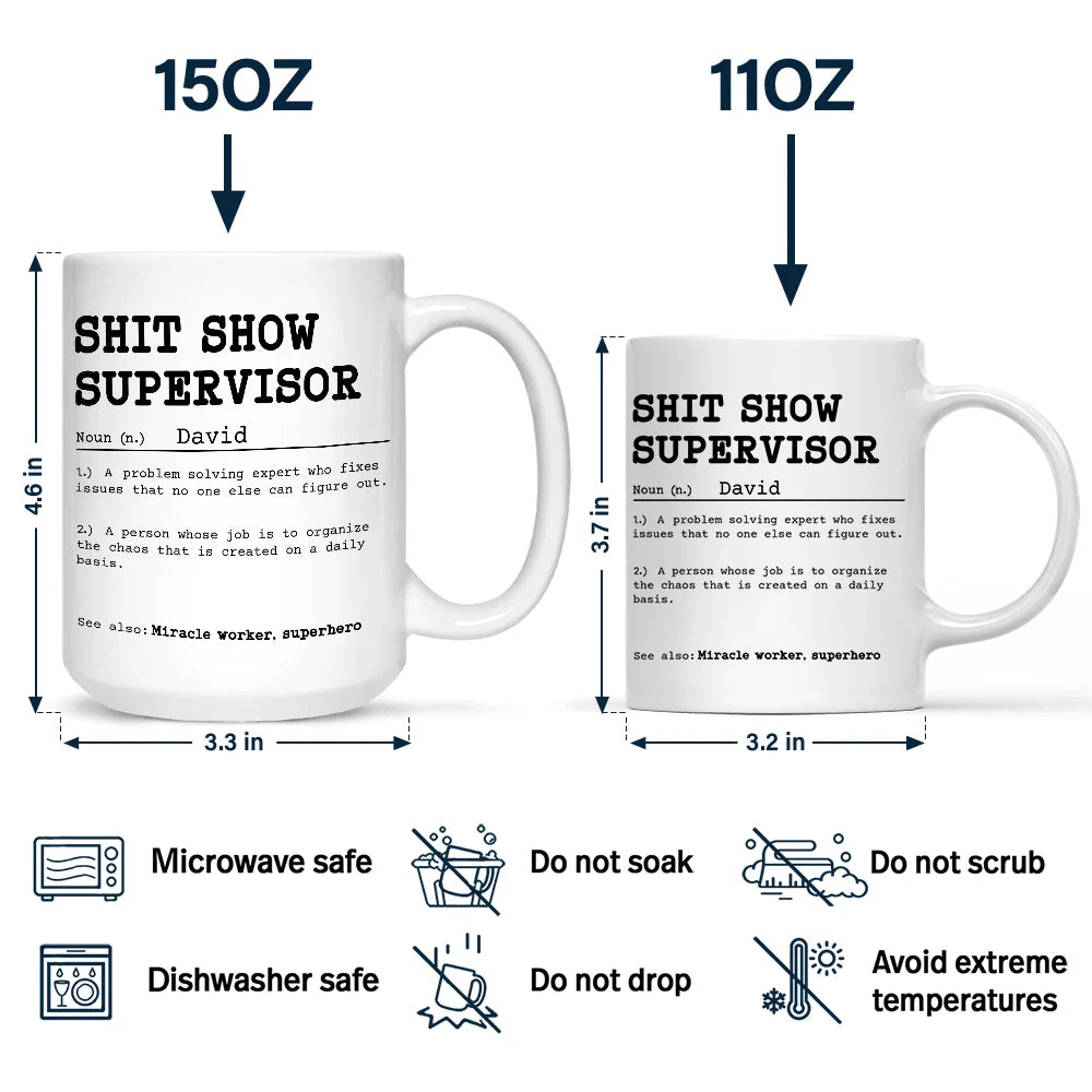 Funny Mug Supervisor Boss - Personalized Mug