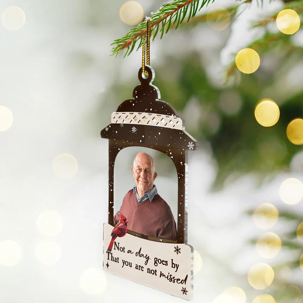 Memorial - Custom Photo Always In Our Thoughts Forever In Our Hearts - Personalized Custom Shaped Acrylic Ornament
