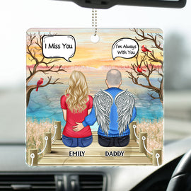 I Miss You I Know - Memorial Gift For Family, Friends, Siblings - Personalized Acrylic Car Hanger