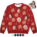 Christmas,Family,Custom Photo,Happy - Custom Photo Family Name - Personalized Unisex Ugly Sweater