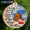 Bestie, Gift For Bestie - Best Friends Are Like Stars - Personalized 2-Layered Wooden Ornament