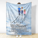 Christmas,Memorial,Family,Sad - A Hug From Heaven - Personalized Fleece Blanket, Sherpa Blanket