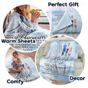 Christmas,Memorial,Family,Sad - A Hug From Heaven - Personalized Fleece Blanket, Sherpa Blanket