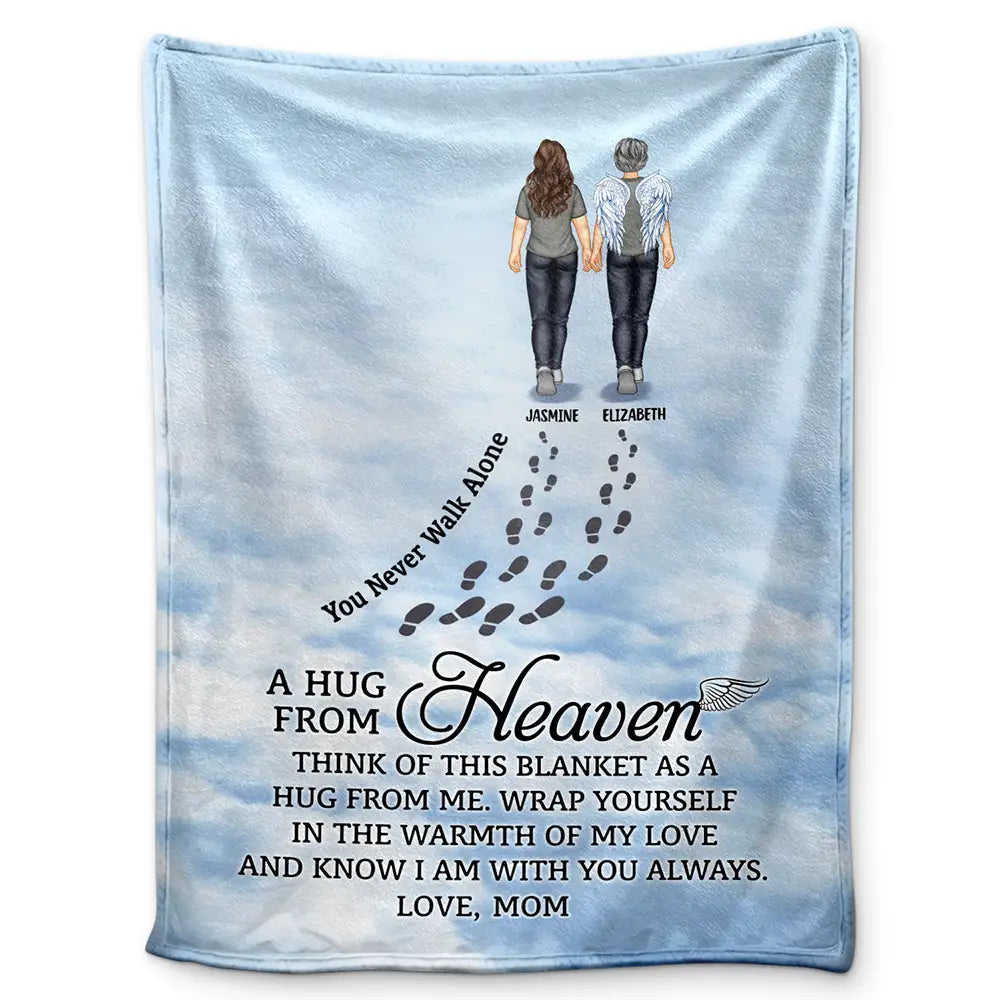 A Hug From Heaven - Personalized Fleece Blanket, Sherpa Blanket