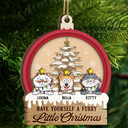 Christmas,Cat Lovers,Dog Lovers,Pet Lovers,Happy - Have Yourself A Furry Little Christmas - Personalized 2-Layered Wooden Ornament