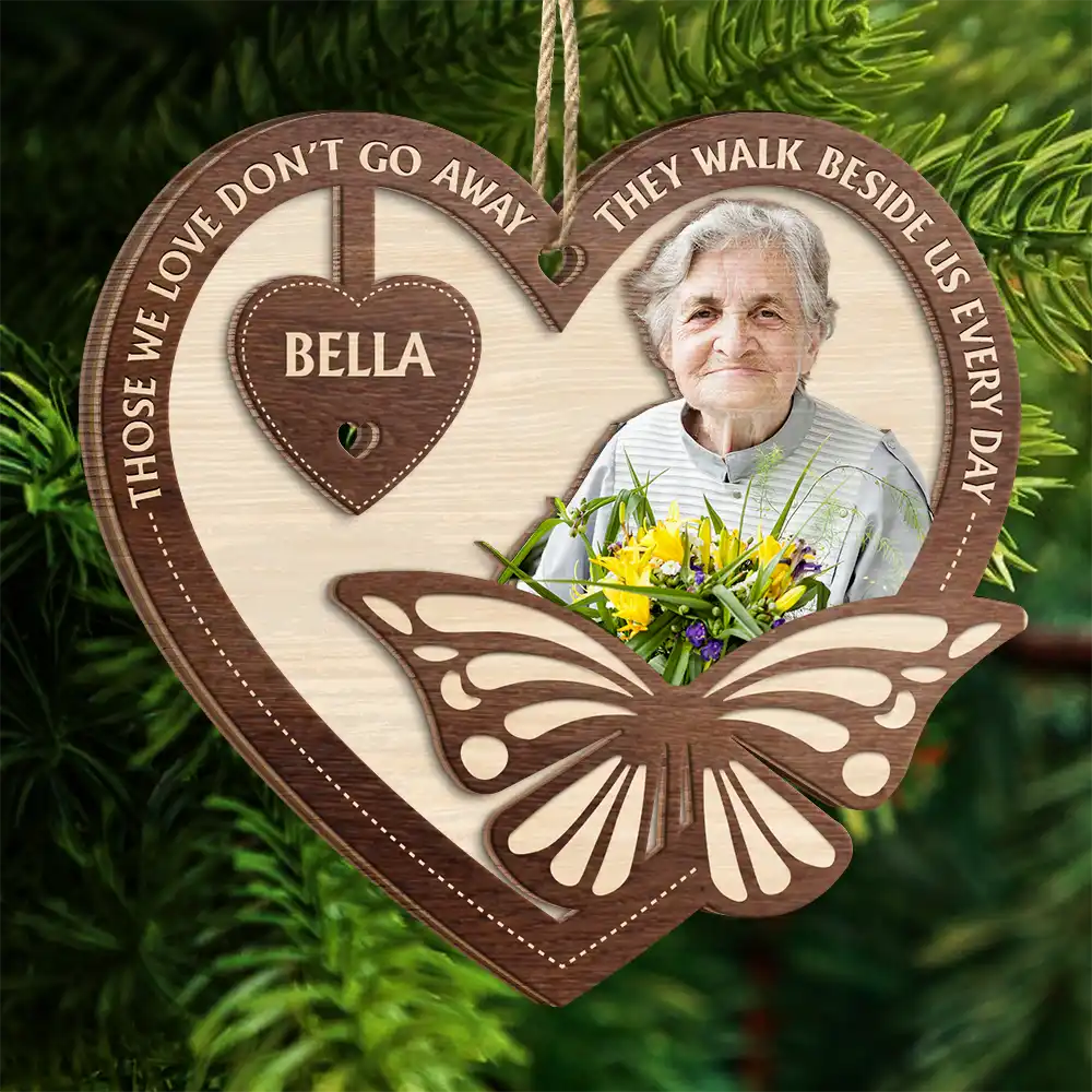 Memorial - Custom Photo Your Wings Were Ready But Our Hearts Were Not - Personalized 2-Layered Wooden Ornament