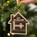 Christmas,Family,Love - Christmas Family House Crossword Scrabble - Personalized 2-Layered Wooden Ornament