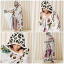 Gift For Yourself - Leopard My Reading Blanket - Personalized Wearable Hooded Blanket