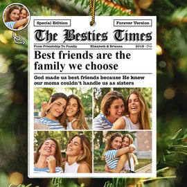 Gift For Bestie - Custom Photo The Besties Times - Personalized Custom Shaped Acrylic Ornament