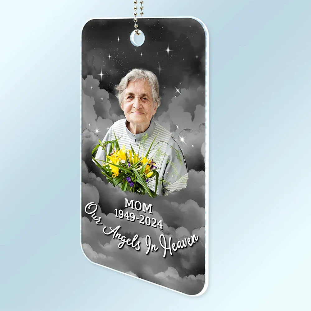 Family - Custom Photo Memorial Your Wings Were Ready - Personalized Acrylic Car Hanger