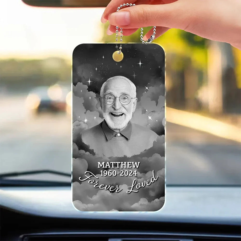 Family - Custom Photo Memorial Your Wings Were Ready - Personalized Acrylic Car Hanger