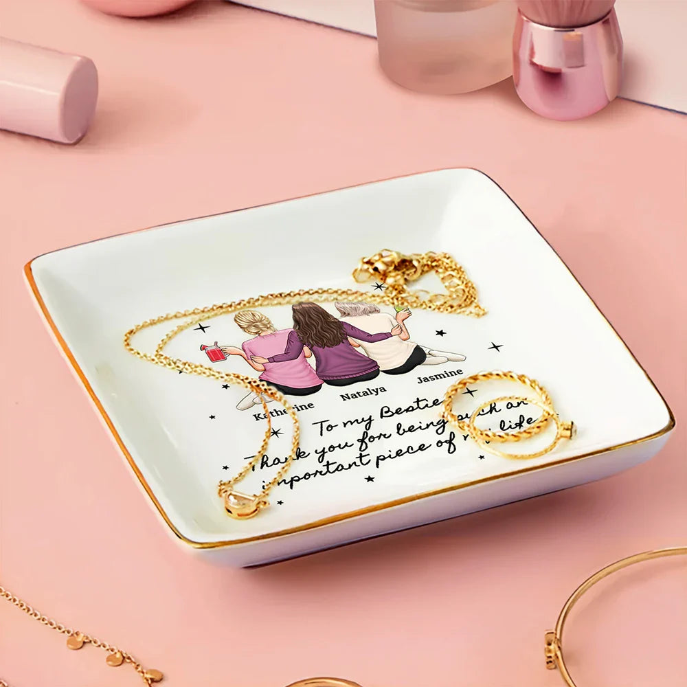 Gift For Bestie - Bestie No Matter Where We Go No Matter What We Do - Personalized Ring Dish