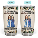 Gift For Bestie,Funny - Bestie Fashion Punch Right In The Throat - Personalized Tumbler