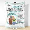 Gift For Daughter, Mom - Daughters (Adult) - My Daughter Never Forget That I Love You - Personalized Fleece Blanket, Sherpa Blanket