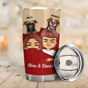 You Me And The Dog - Gift For Couple - Personalized Custom Tumbler