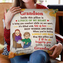 Daughter Inside This Pillow Is A Piece Of My Heart Mother Grandma Auntie - Gift For Family - Personalized Custom Pillow