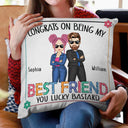 Congrats On Being My Bestie - Gift For Bestie - Personalized Pillow