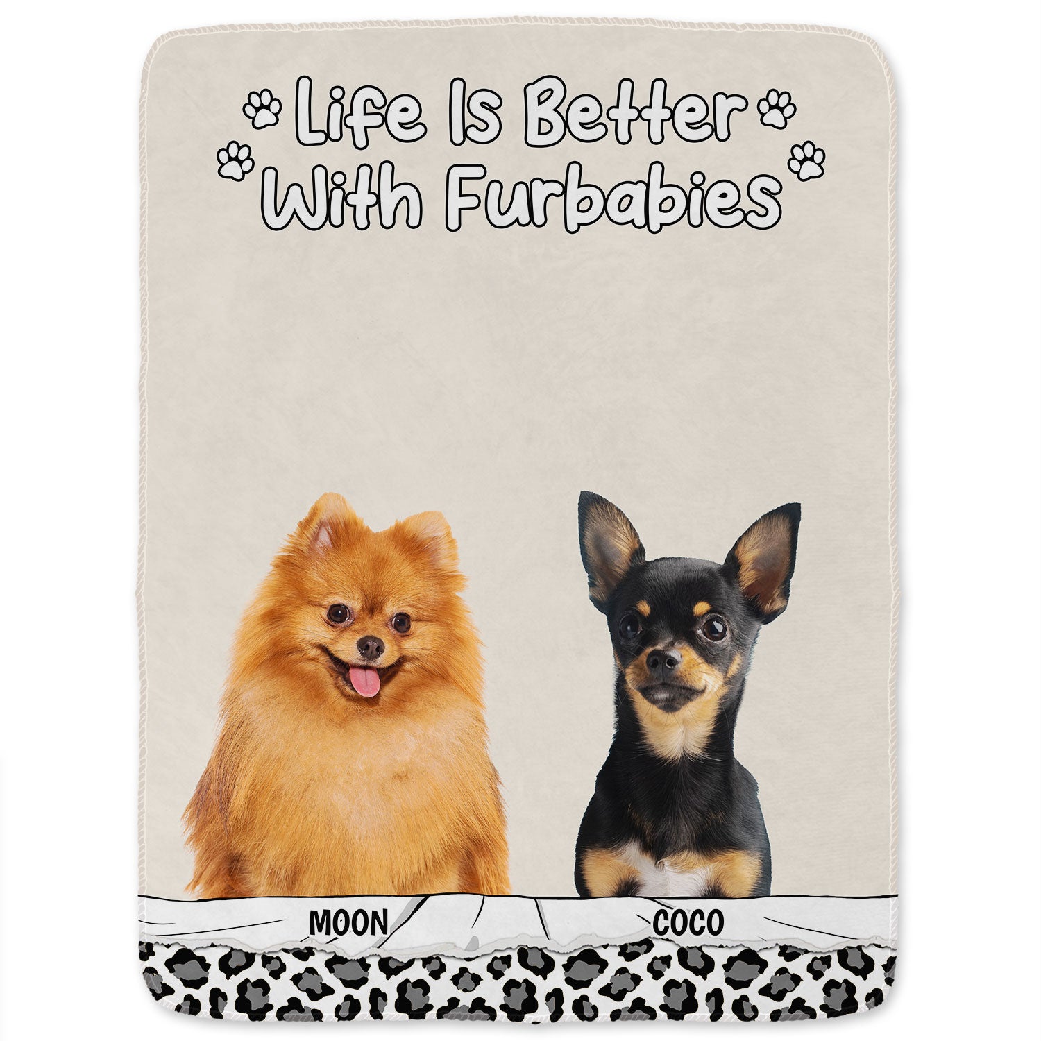 Custom Photo Life Is Better With Dog Cat - Gift For Pet Lovers - Personalized Fleece Blanket