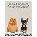 Custom Photo Life Is Better With Dog Cat - Gift For Pet Lovers - Personalized Fleece Blanket