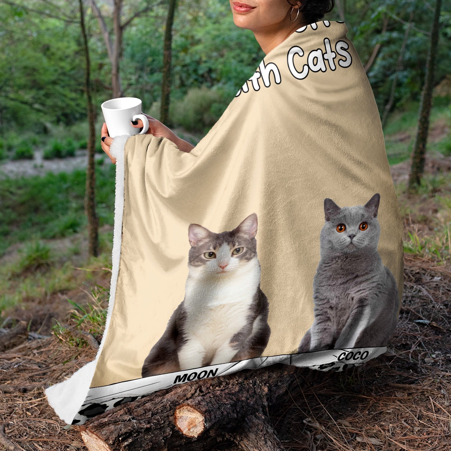 Custom Photo Life Is Better With Dog Cat - Gift For Pet Lovers - Personalized Fleece Blanket