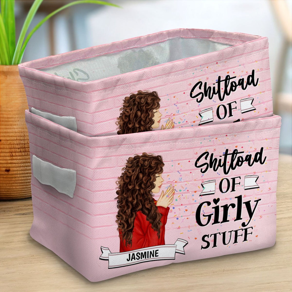 Girly Stuff - Gift For Yourself, Gift For Women - Personalized Storage Box