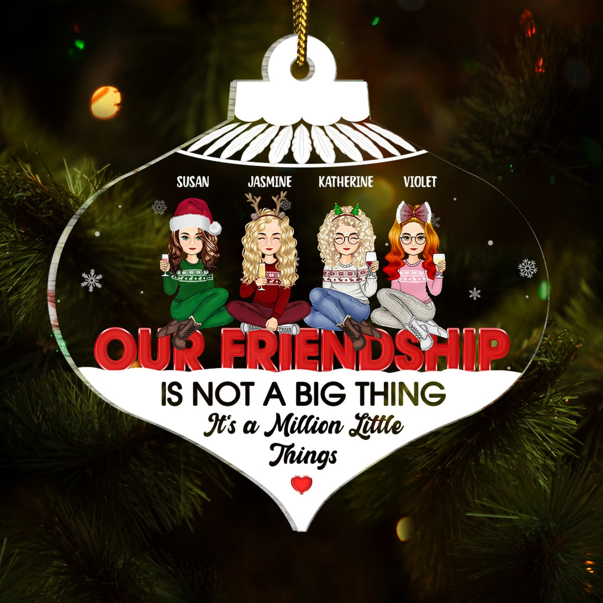 Million Little Things - Christmas Gift For Bestie - Personalized Custom Shaped Acrylic Ornament