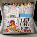 Reading One More Chapter - Gift For Book Lovers - Personalized Pocket Pillow