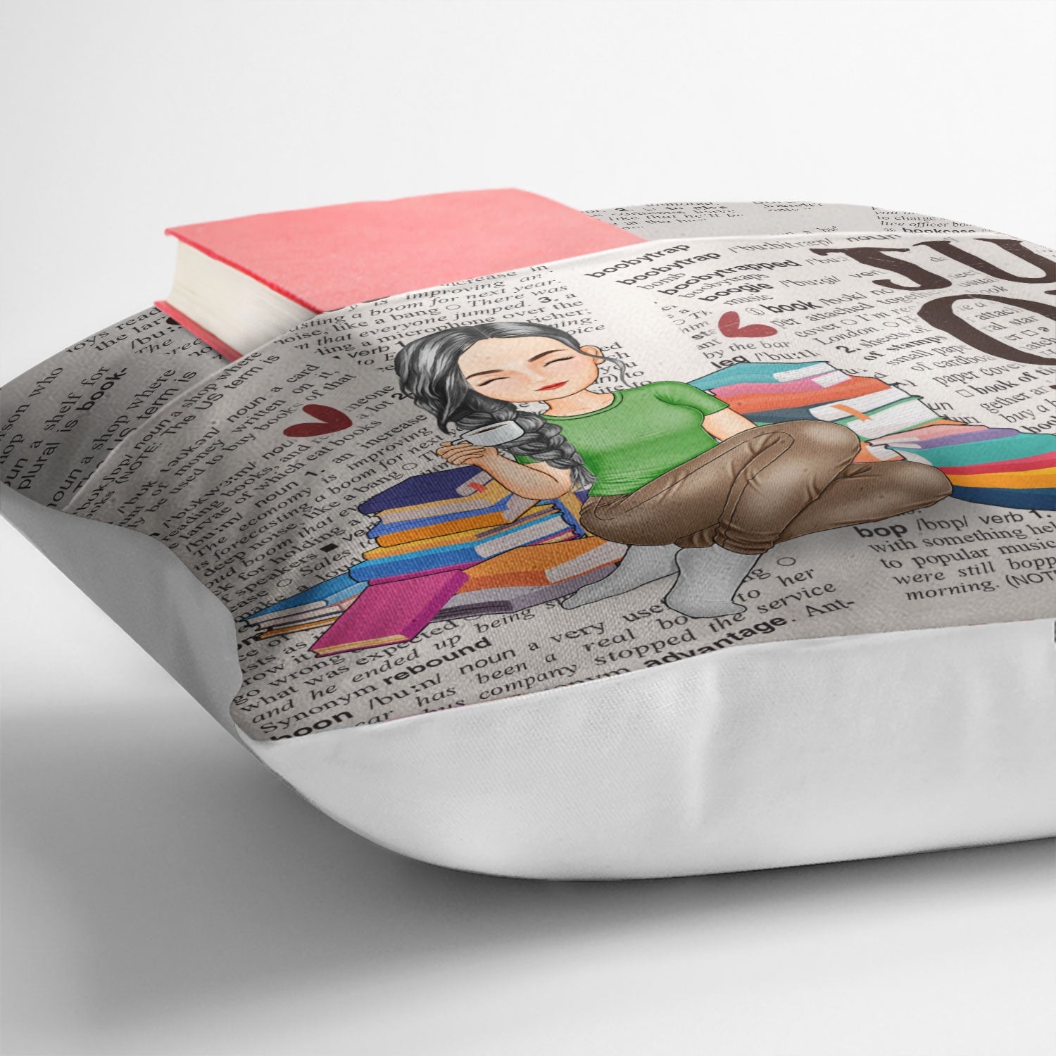 Reading One More Chapter - Gift For Book Lovers - Personalized Pocket Pillow