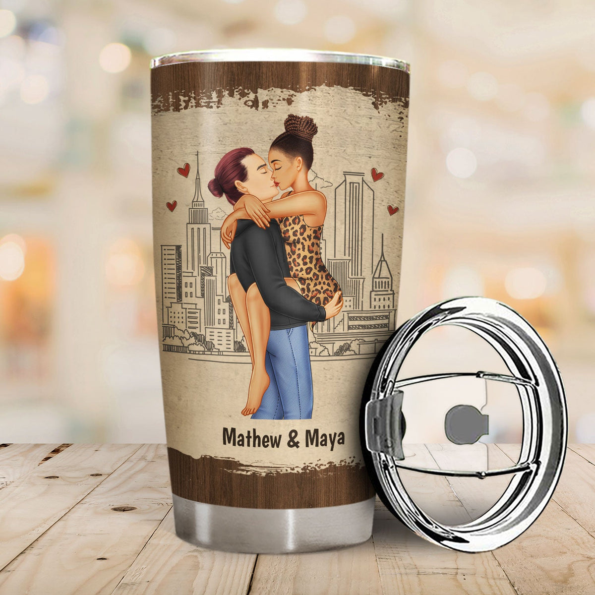 Kissing Couple Best Thing On The Internet - Gift For Couples - Personalized Tumbler