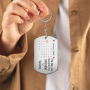 Calendar Custom Photo The Day You Became My Mommy - Gift For Mother, Father - Personalized Aluminum Keychain