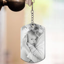 Custom Photo Calendar Black The Moment You Became My Daddy - Gift For Father - Personalized Aluminum Keychain