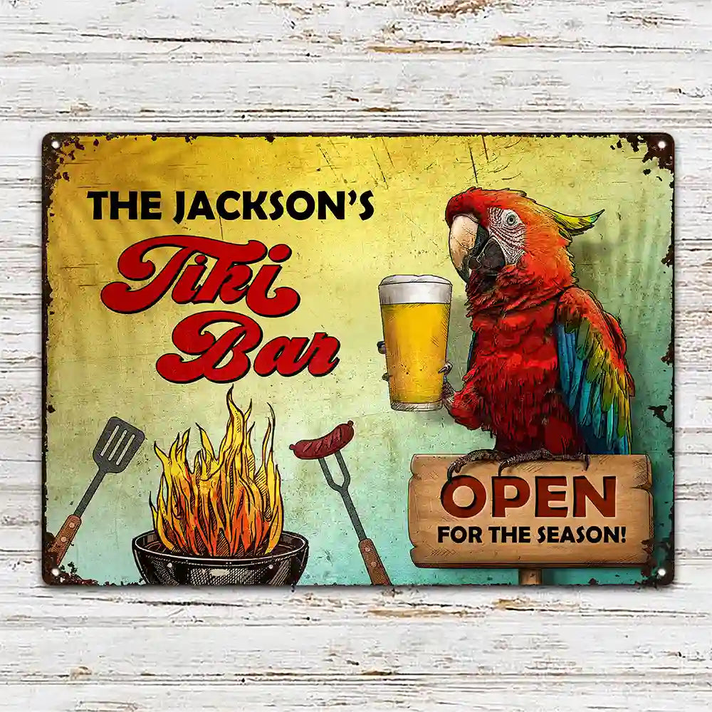 Open For The Season - Personalized Classic Metal Signs