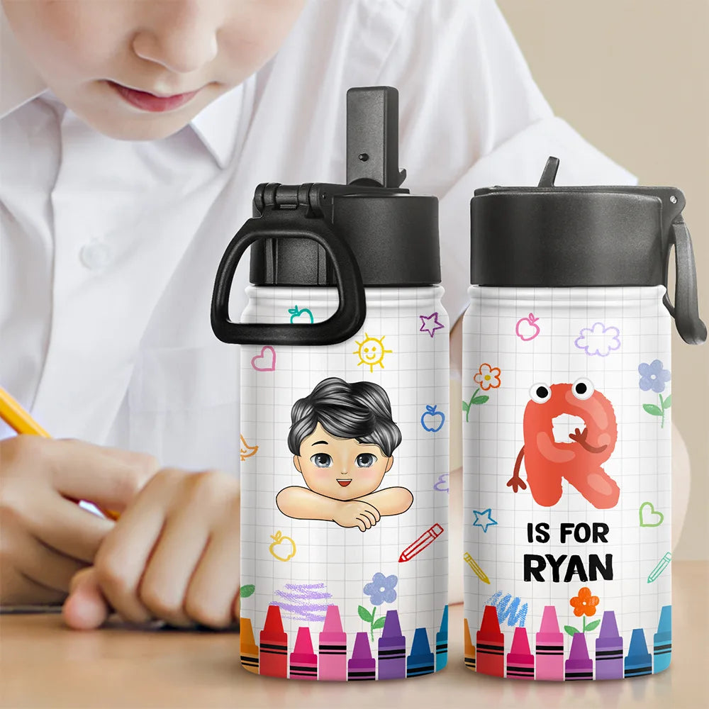 School Kid's Name - Personalized Kids Water Bottle