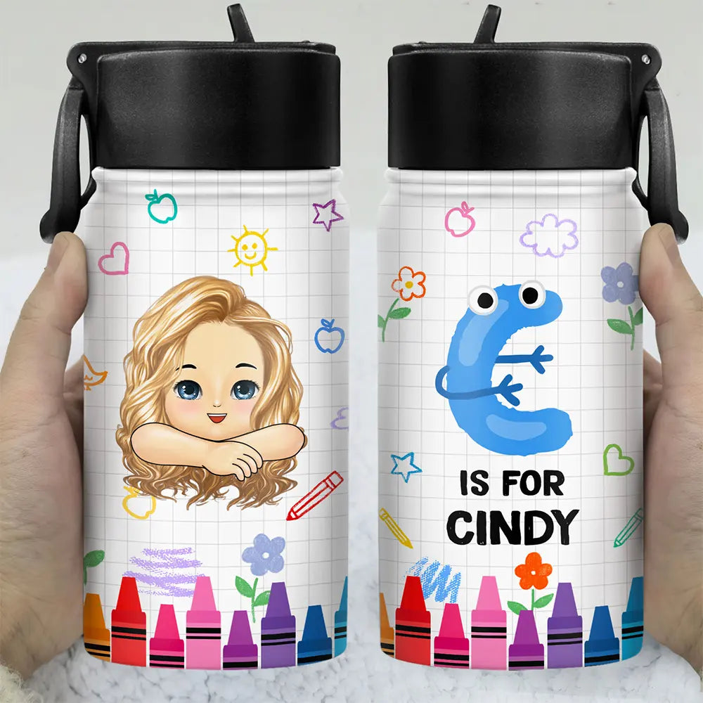 School Kid's Name - Personalized Kids Water Bottle