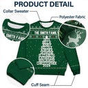 Christmas Family Name Tree - Personalized Unisex Ugly Sweater