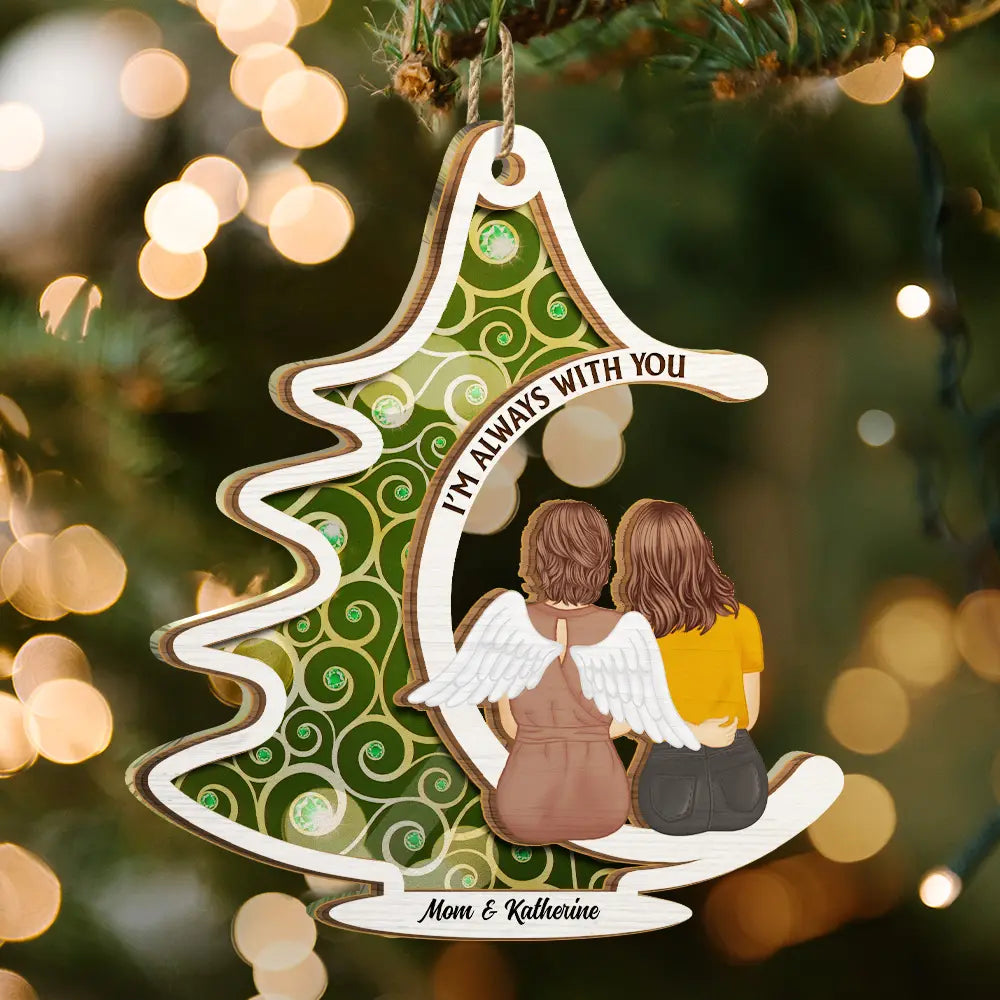 Memorial Christmas Tree Always With You - Personalized Suncatcher Ornament