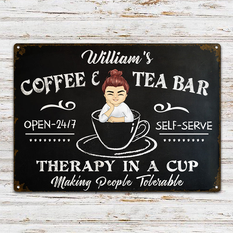 Coffee & Tea Bar - Kitchen Decoration - Personalized Custom Classic Metal Signs