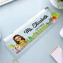 Gift For Bestie,Gift For Sisters,Gifts For Colleagues,Happy - Teacher School Things - Personalized Desk Name Plate