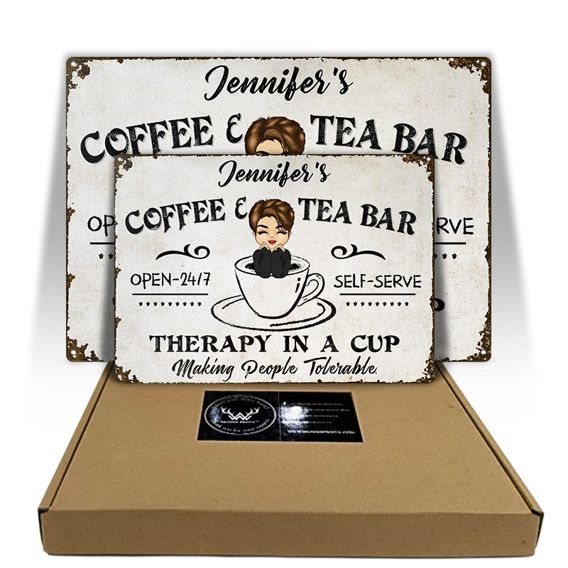 Coffee & Tea Bar - Kitchen Decoration - Personalized Custom Classic Metal Signs