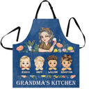 Gift For Grandma, Gift For Mother - Grandma's Kitchen With Grandkids - Personalized Apron