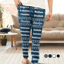 Gift For Grandpa, Gift For Father, Gift For Grandparents - Grandpa With Kid Names - Personalized Pajama Pants
