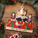 Christmas 2024 All Family - Personalized Wooden Cutout Ornament