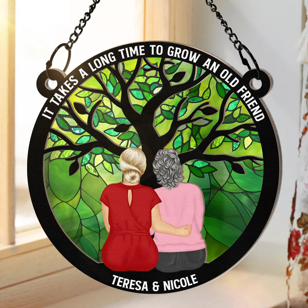 Grow An Old Friend - Personalized Window Hanging Suncatcher Ornament