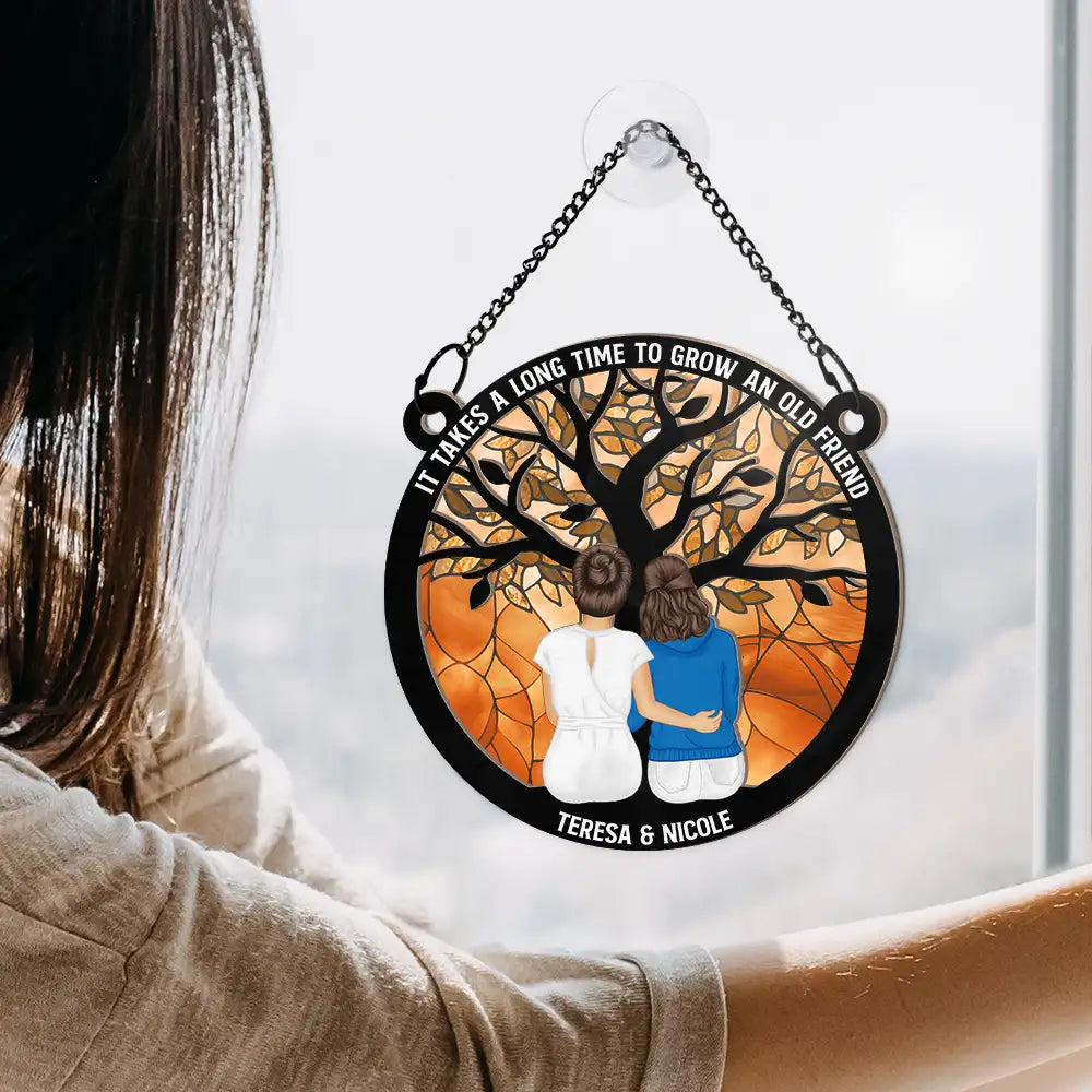 Grow An Old Friend - Personalized Window Hanging Suncatcher Ornament