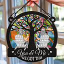 Gift For Couples - Four Seasons We Got This - Personalized Window Hanging Suncatcher Ornament